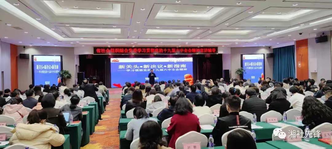 湖南省社会组织综合党委举办“学习贯彻党的十九届六中全会精神”